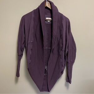 Aritzia Wilfred Ribbed Knit Diderot Cocoon Cardigan Women’s XXS Merlot